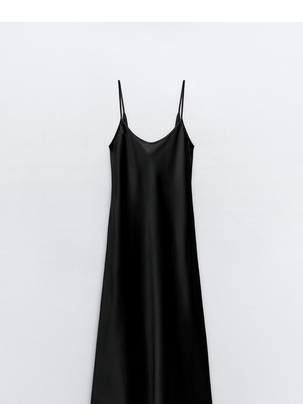 Zara Black Satin Slip Dress